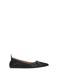 Ballerines Alina en cuir lisse - Noir