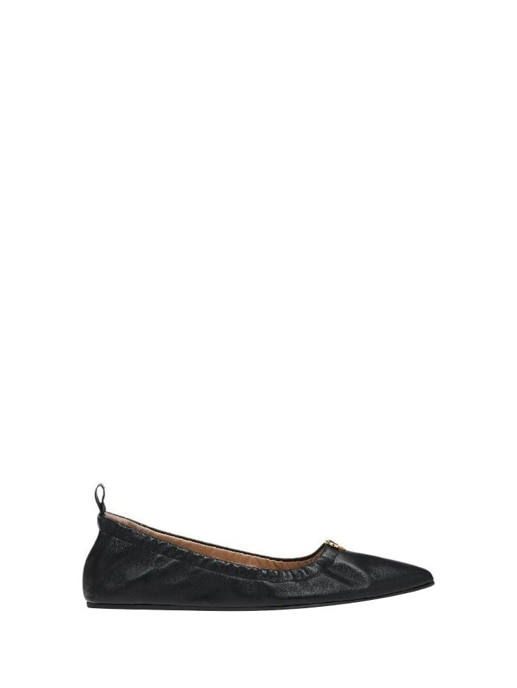 Ballerines Alina en cuir lisse - Noir