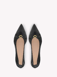 Ballerines Alina en cuir lisse - Noir