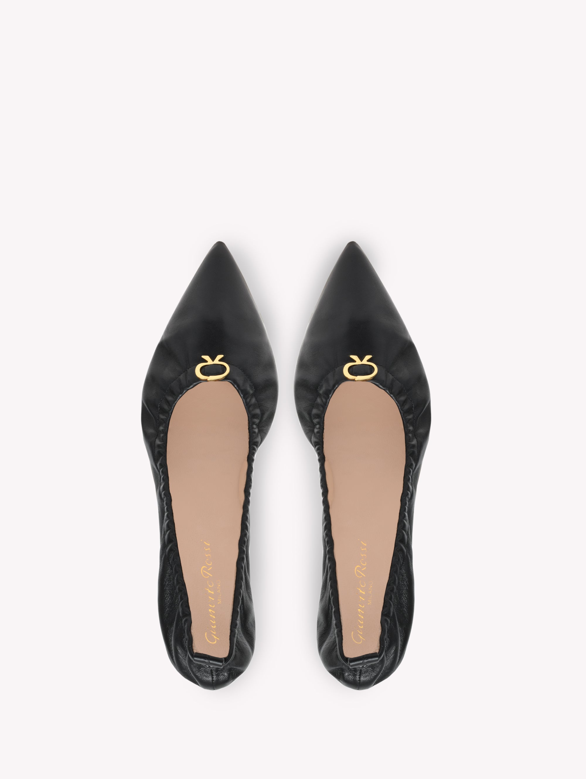 Ballerines Alina en cuir lisse - Noir