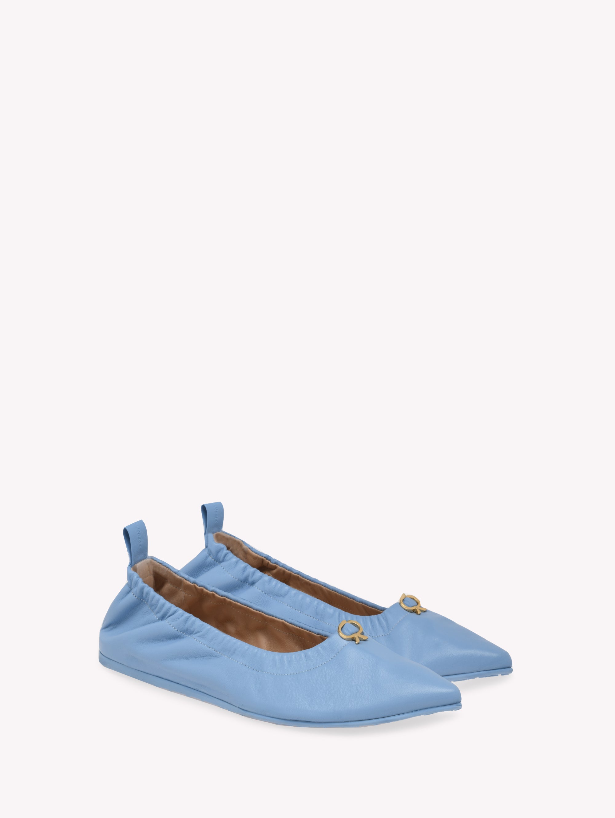 Ballerines Alina en cuir lisse - Azur