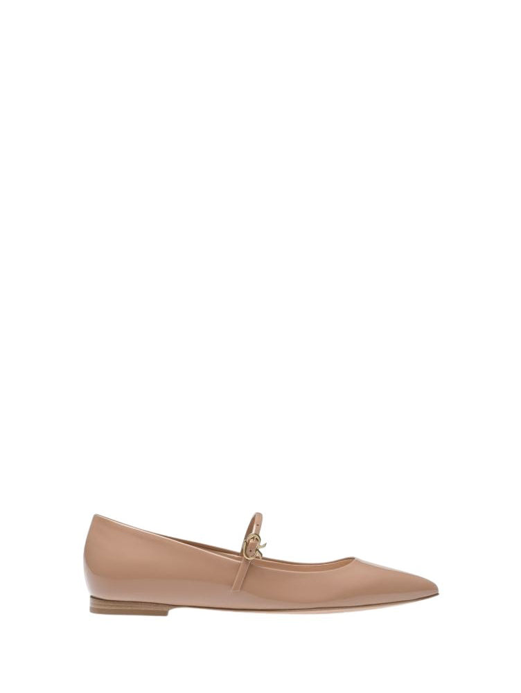 Ballerines Ribbon Jane en cuir verni - Rose