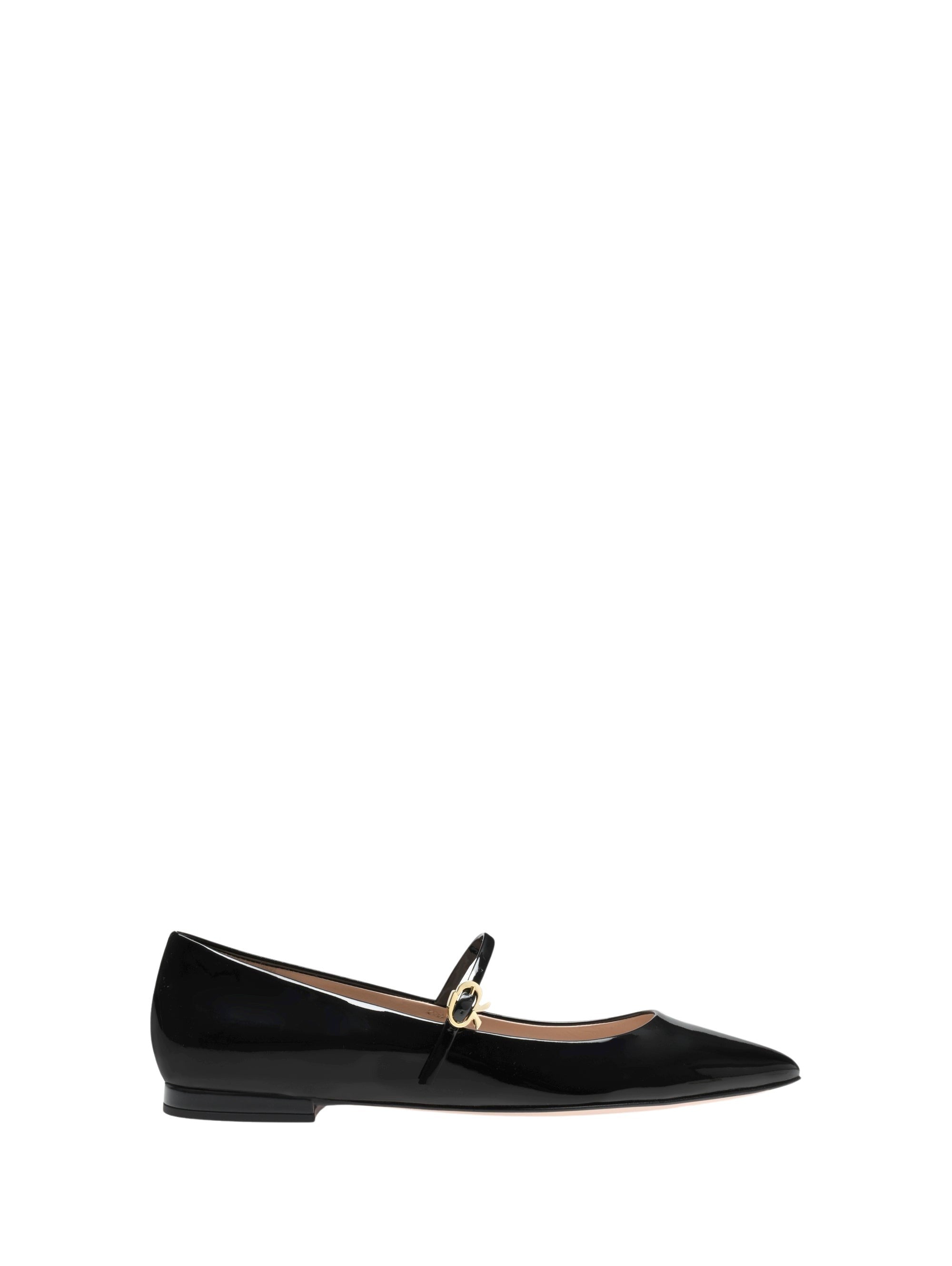 Ballerines Ribbon Jane 5 en cuir verni - Noir
