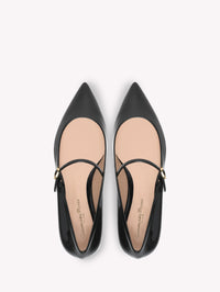 Ballerines Ribbon Jane 5 en cuir verni - Noir