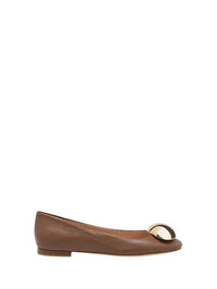 Ballerines Sphera en cuir lisse - Marron