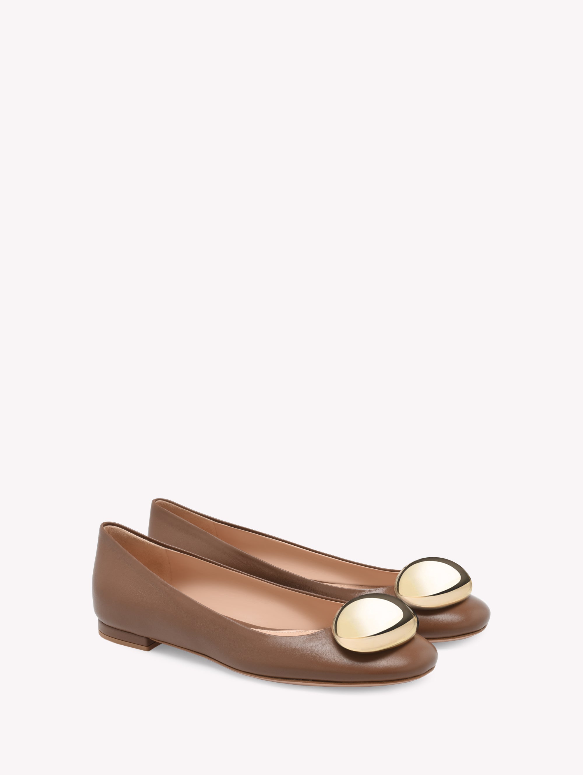 Ballerines Sphera en cuir lisse - Marron