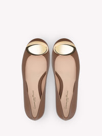 Ballerines Sphera en cuir lisse - Marron