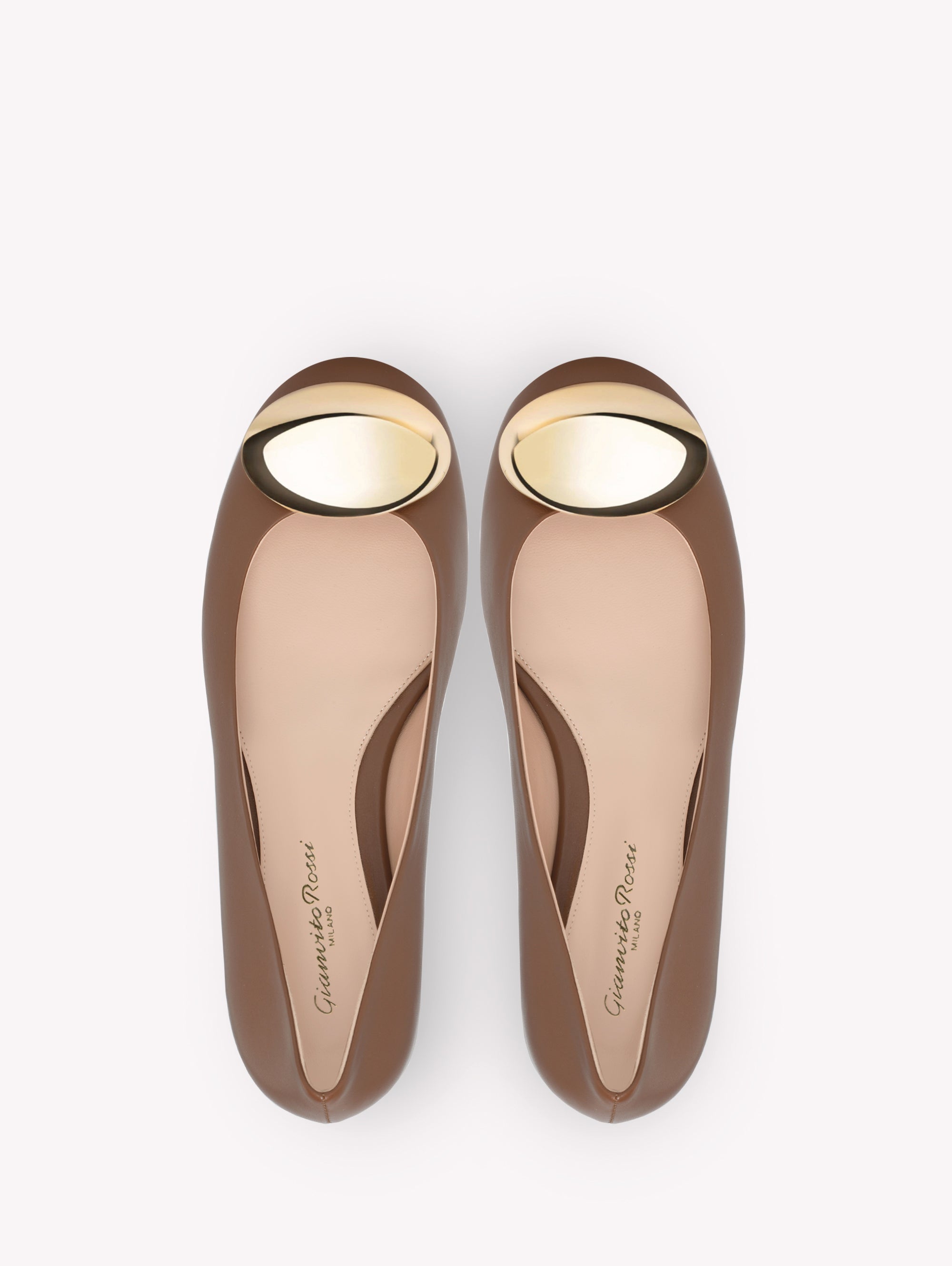 Ballerines Sphera en cuir lisse - Marron
