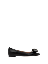 Ballerines Karina en cuir lisse - Noir