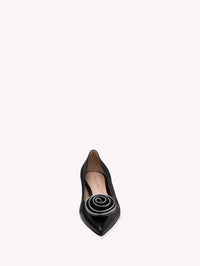 Ballerines Karina en cuir lisse - Noir