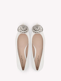Karina ballerinas in smooth leather - White
