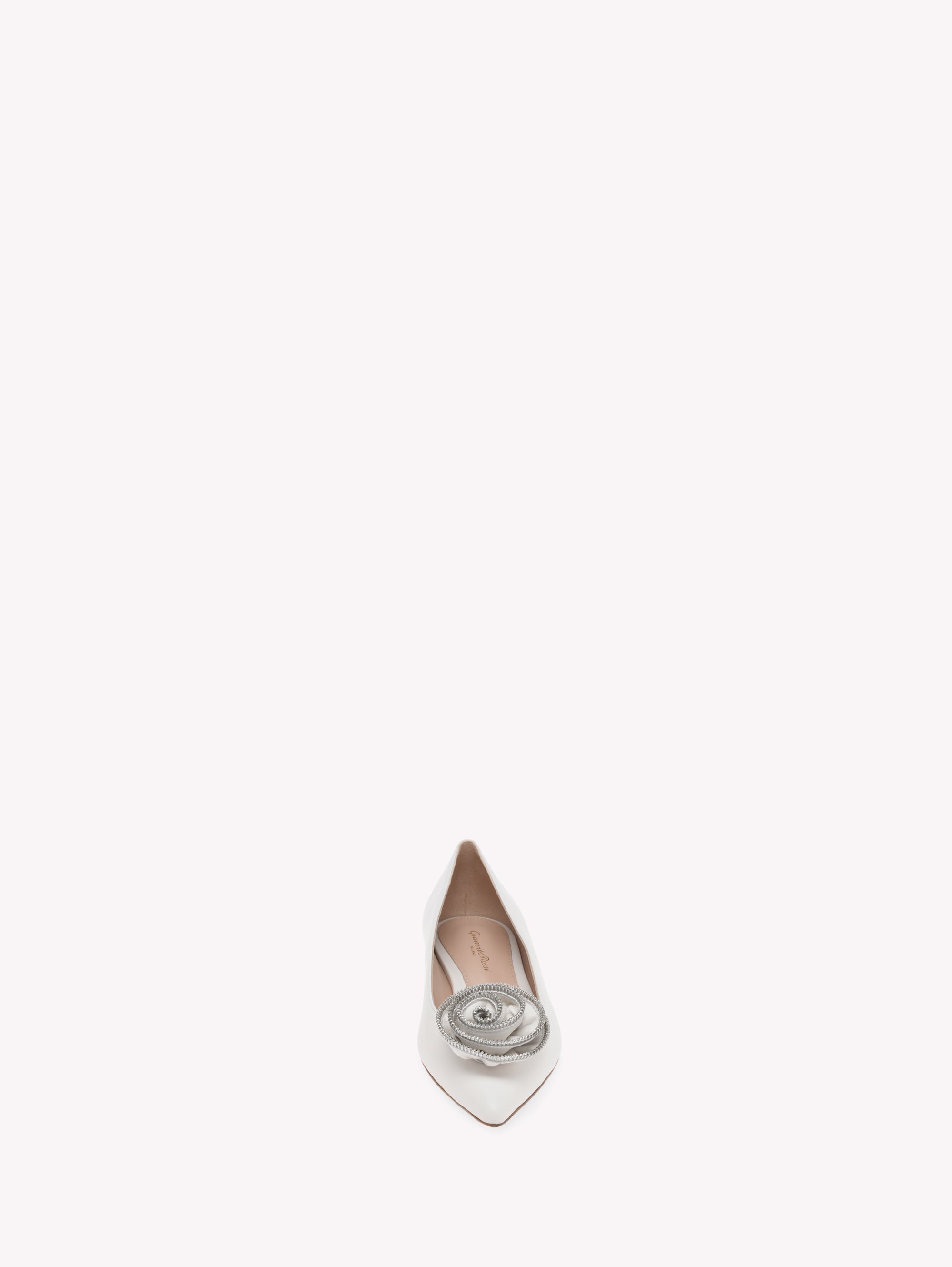 Karina ballerinas in smooth leather - White