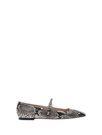 Christina ballerinas in embossed leather - Grey