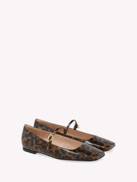 Ballerines Christina en cuir lisse - Marron