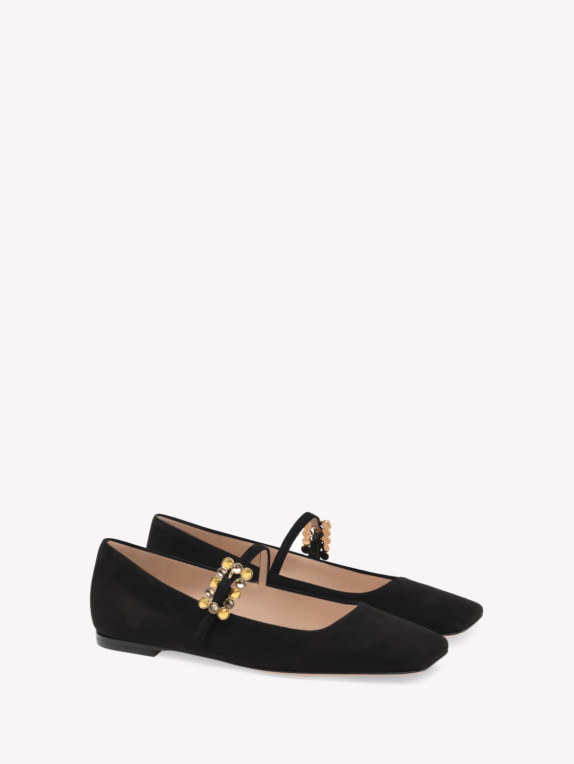 Mary Jane en daim - Noir