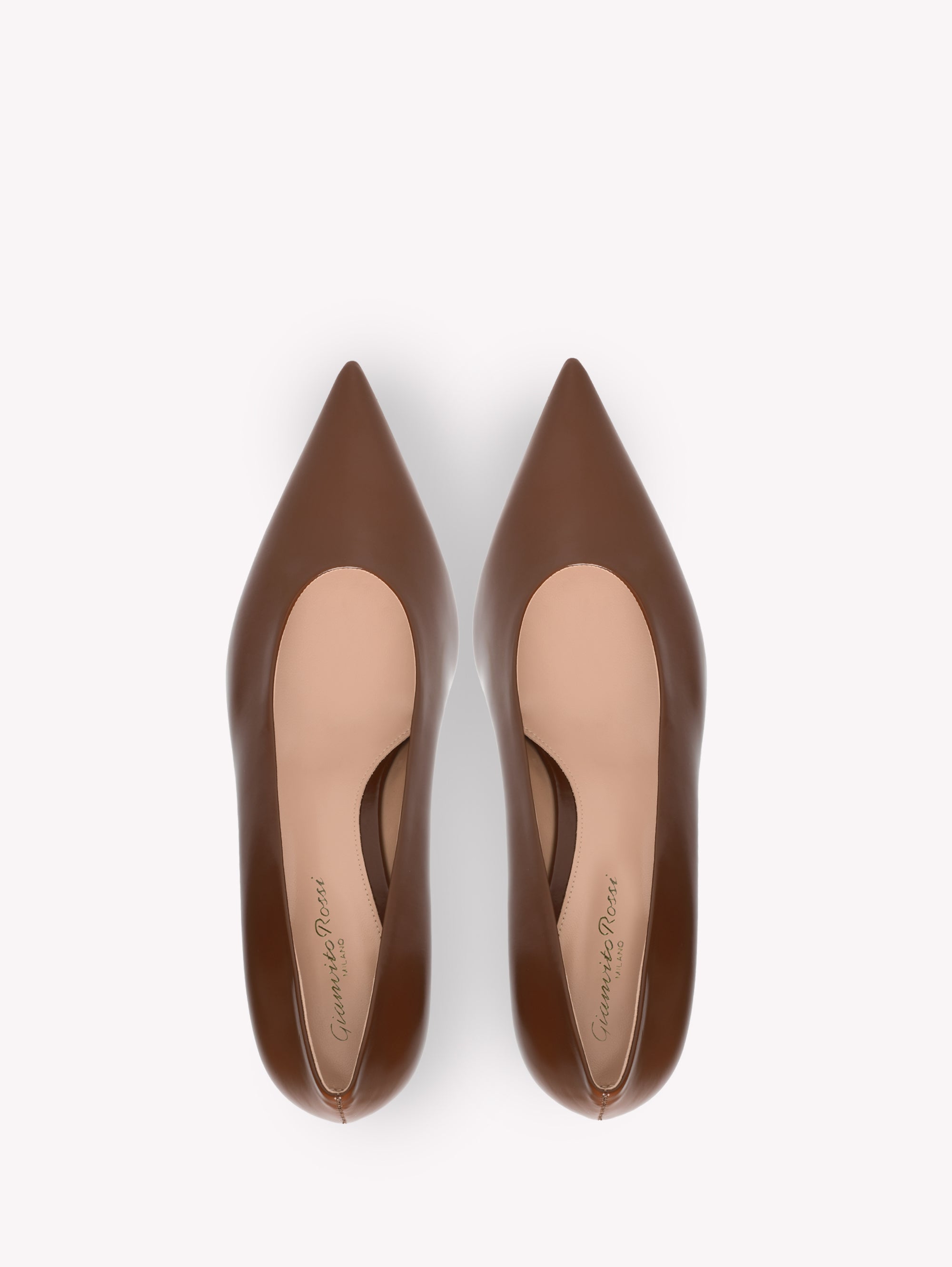 Escarpins Robbie 55 en cuir lisse - Marron
