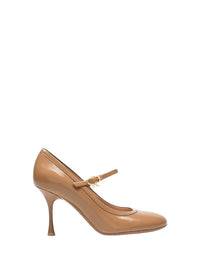 Escarpins Carla 85 en cuir lisse - Marron