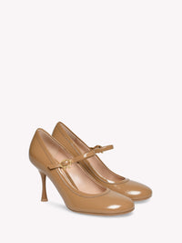 Escarpins Carla 85 en cuir lisse - Marron