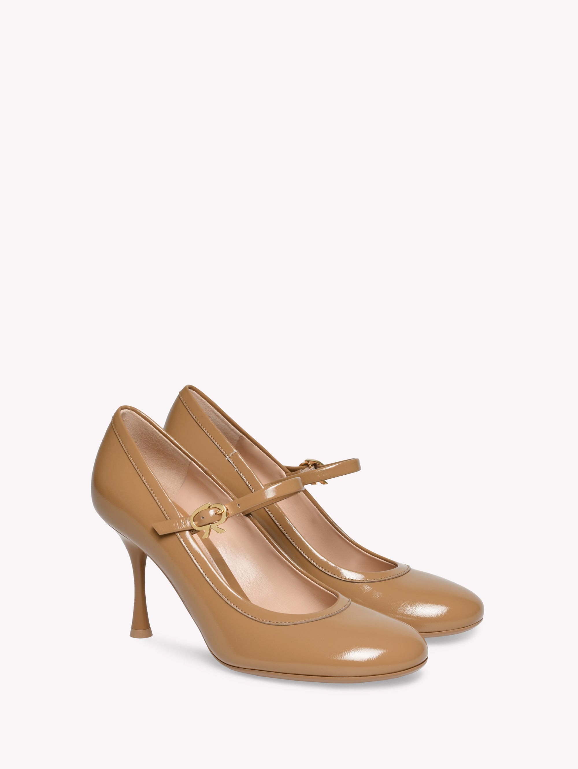 Escarpins Carla 85 en cuir lisse - Marron