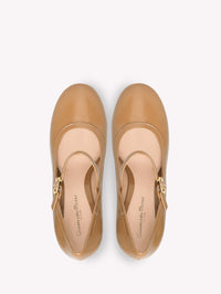 Escarpins Carla 85 en cuir lisse - Marron