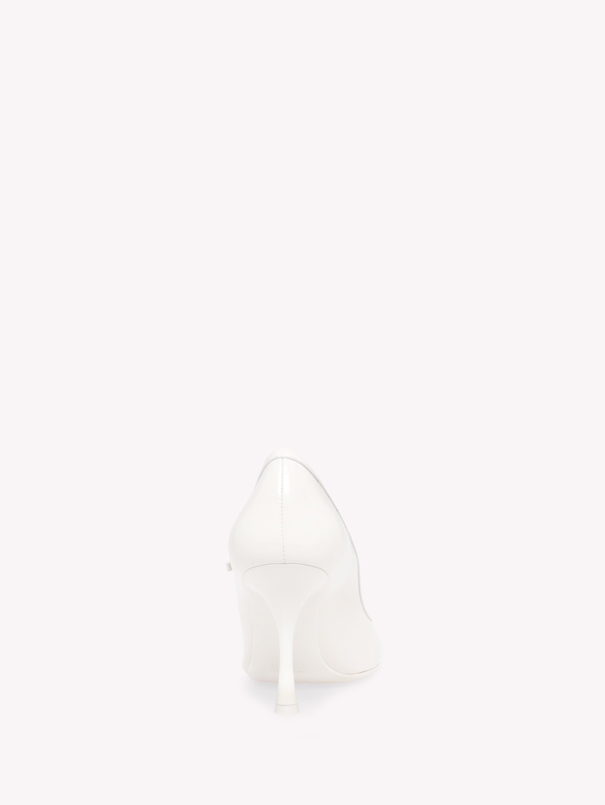 Escarpins Carla 85 en cuir lisse - Blanc