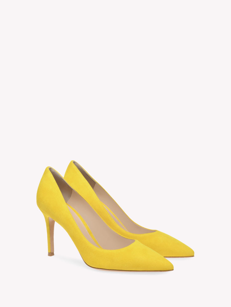Escarpins Gianvito 85 en daim - Jaune