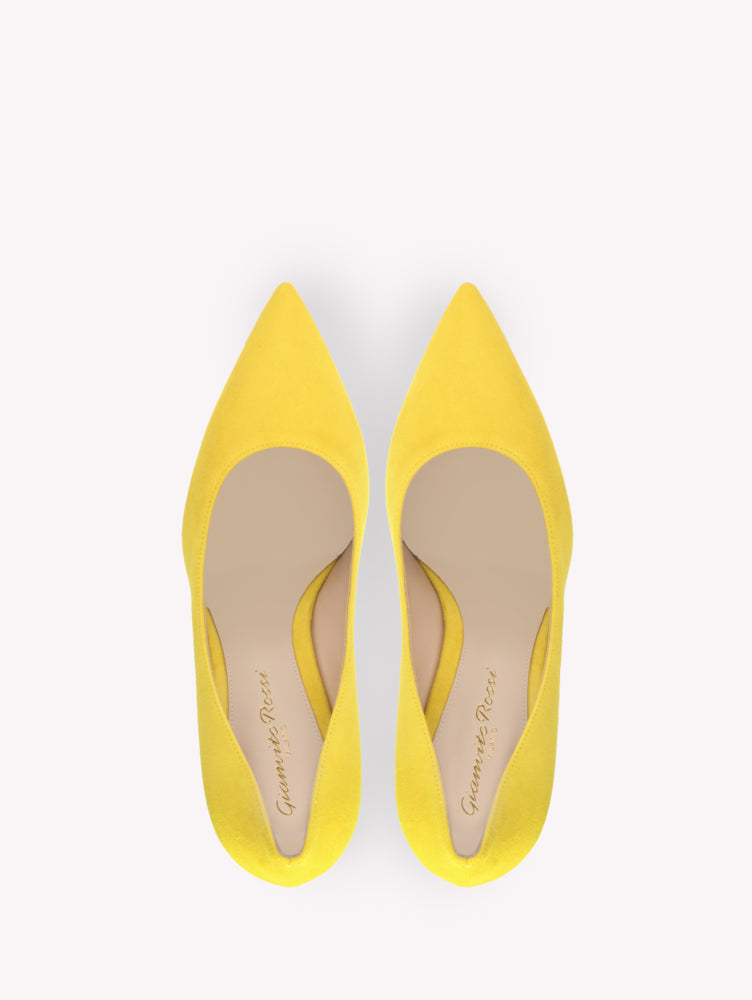 Escarpins Gianvito 85 en daim - Jaune
