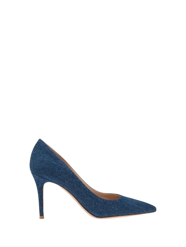 Escarpins Gianvito 85 en Satin - Bleu