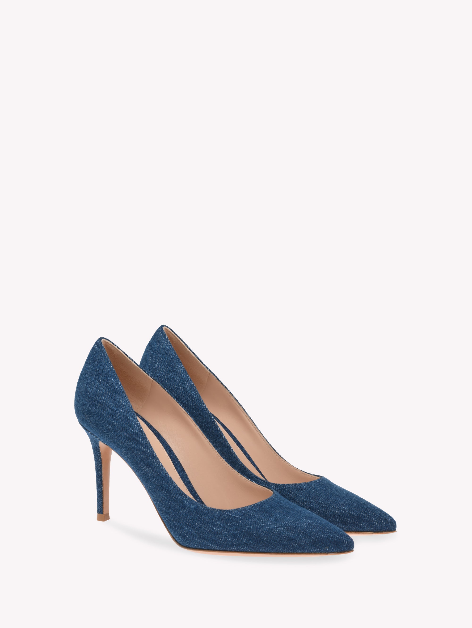 Escarpins Gianvito 85 en Satin - Bleu