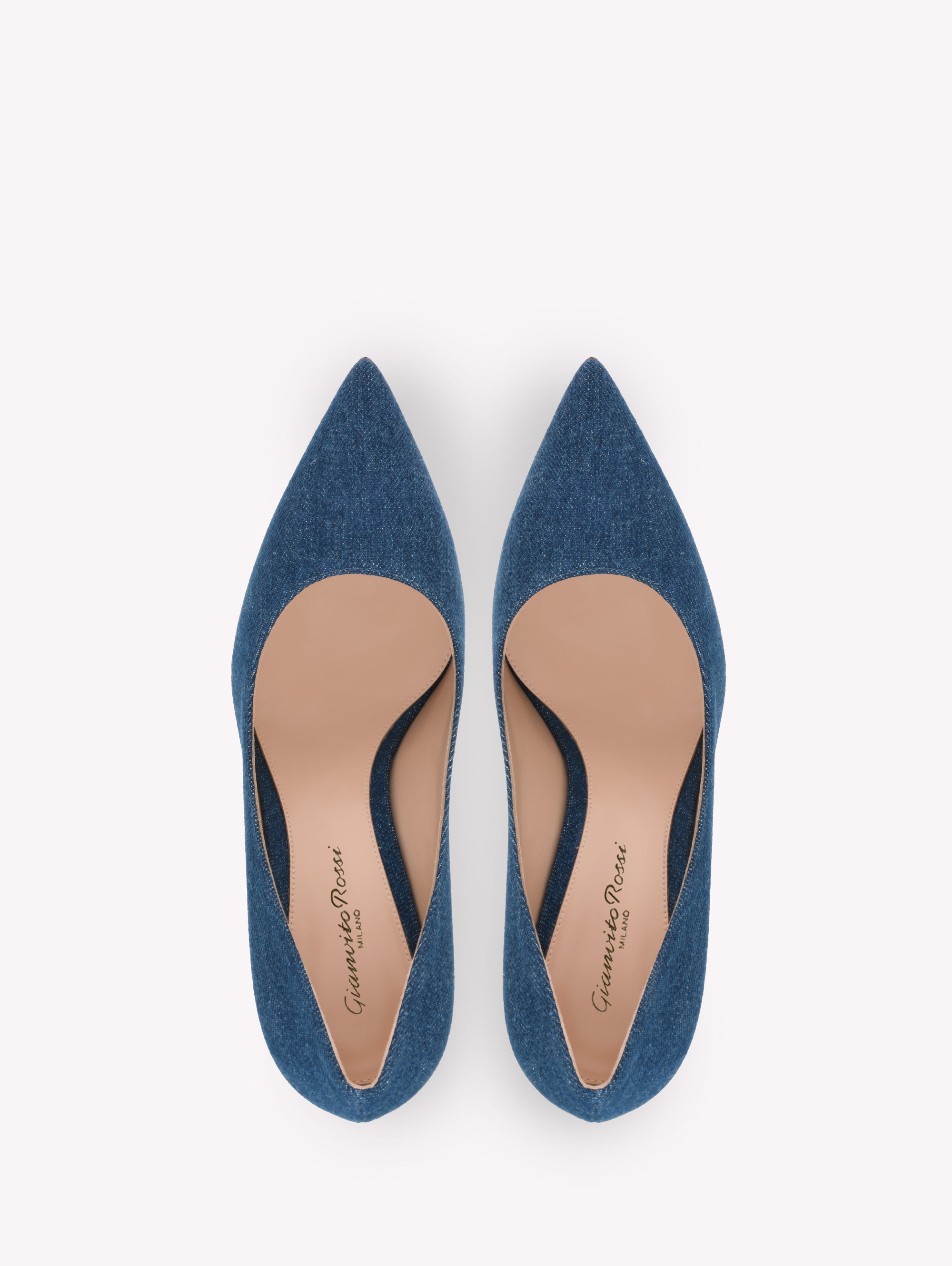 Escarpins Gianvito 85 en Satin - Bleu