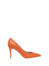 Escarpins Gianvito 85 en cuir lisse - Orange