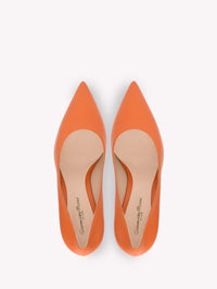 Escarpins Gianvito 85 en cuir lisse - Orange