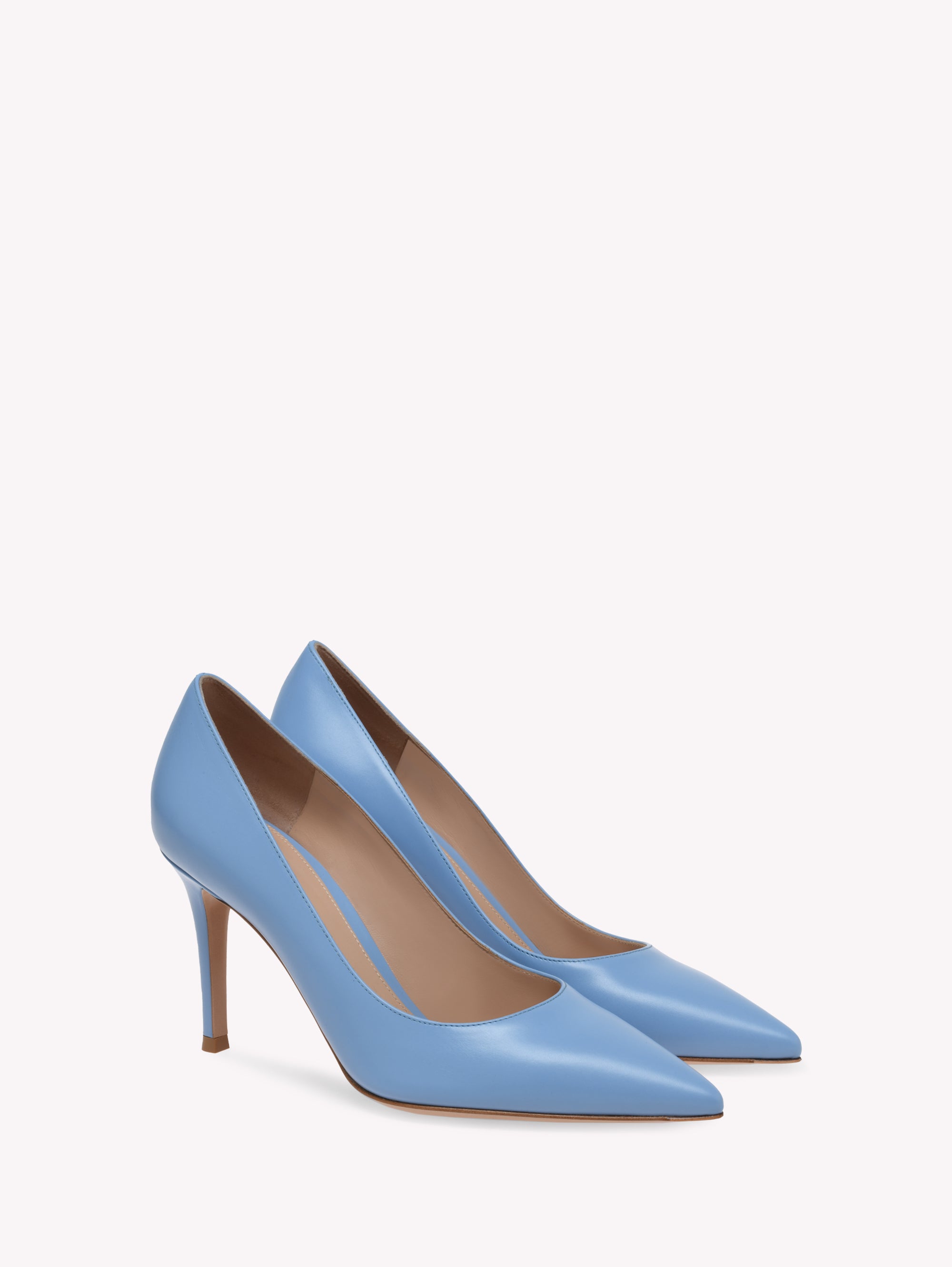 Escarpins Gianvito 85 en cuir lisse - Azur