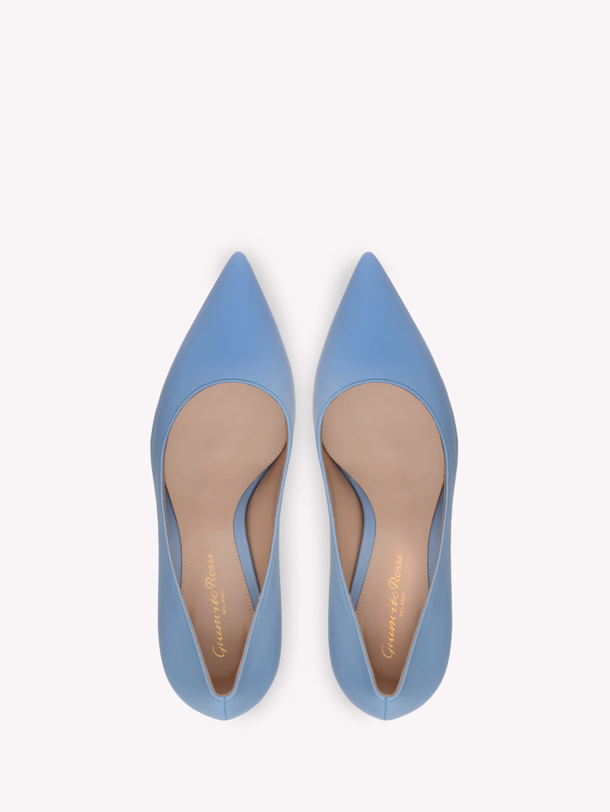 Escarpins Gianvito 85 en cuir lisse - Azur
