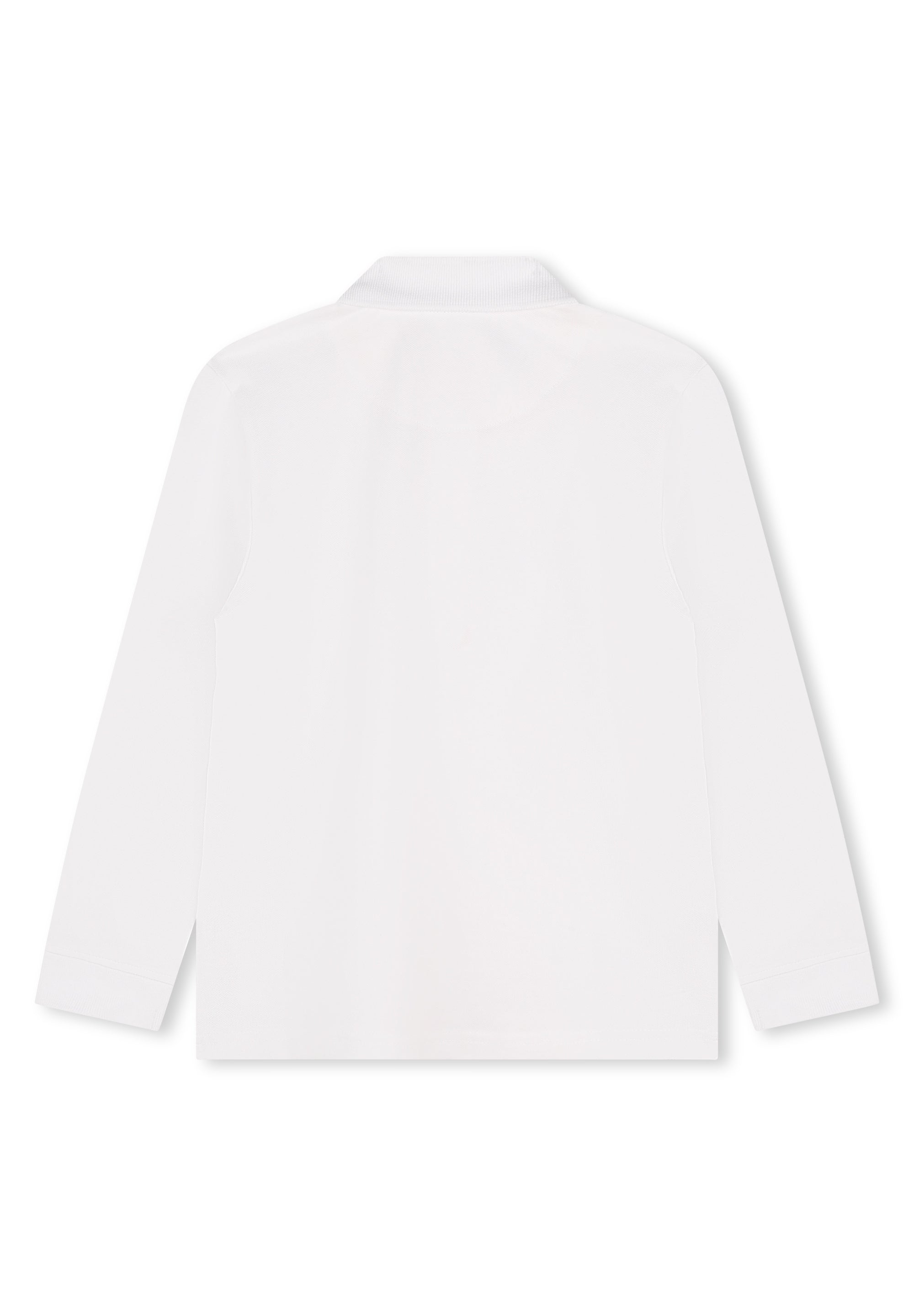 Polo à manches longues à logo en coton - Blanc