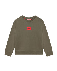 Sweatshirt col rond en molleton - Vert Army