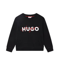 Round-neck fleece sweatshirt - Black