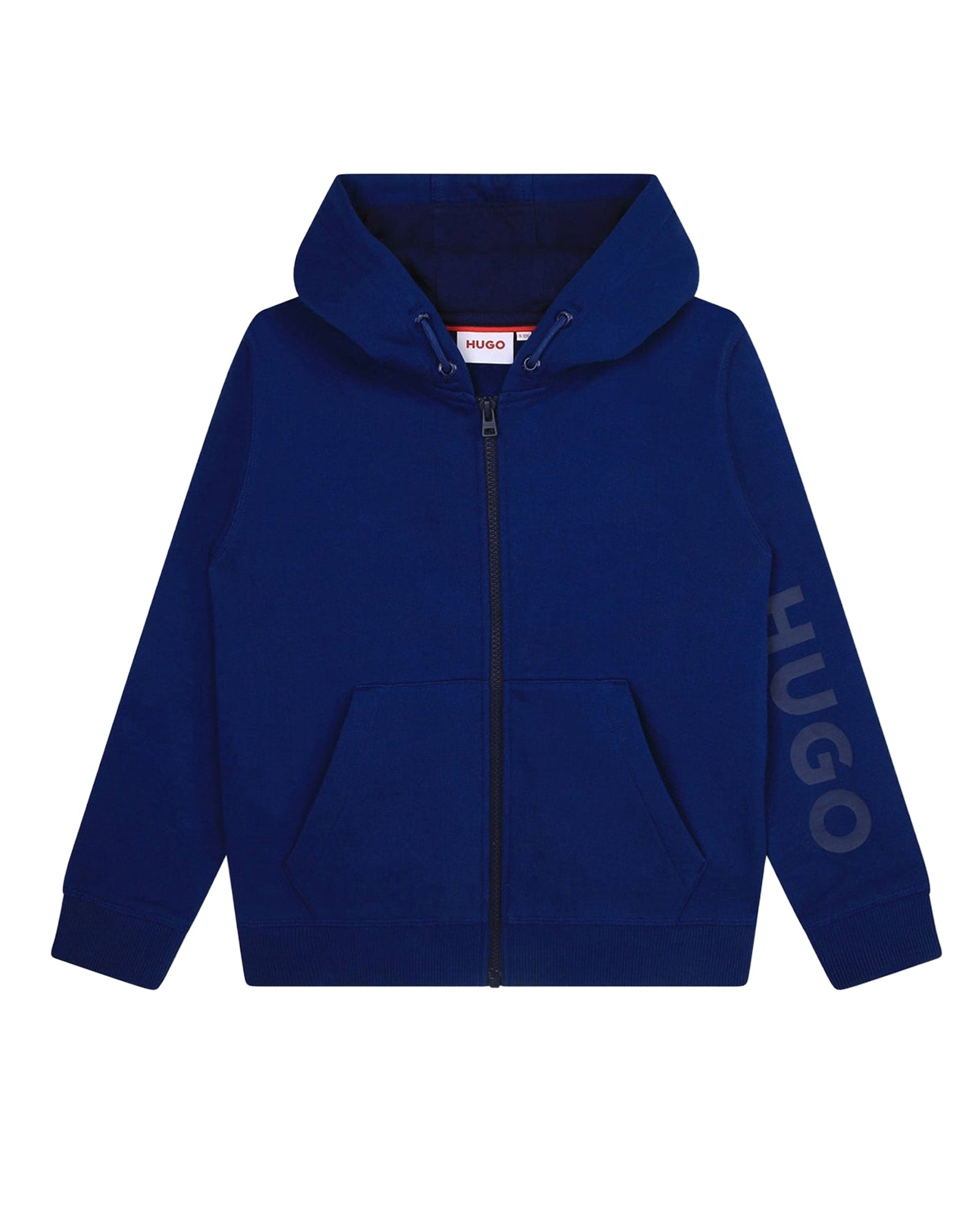 Cotton hooded tracksuit cardigan - Wave Blue