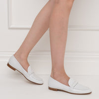 Mocassins Belem en cuir lisse - Blanc