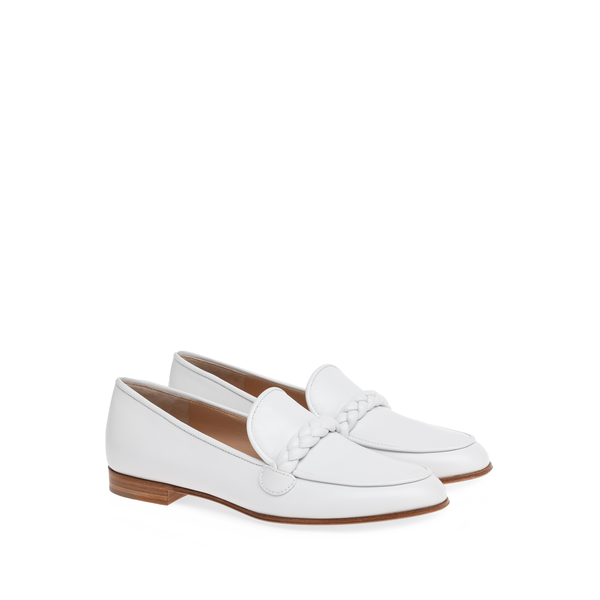 Mocassins Belem en cuir lisse - Blanc