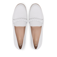 Mocassins Belem en cuir lisse - Blanc
