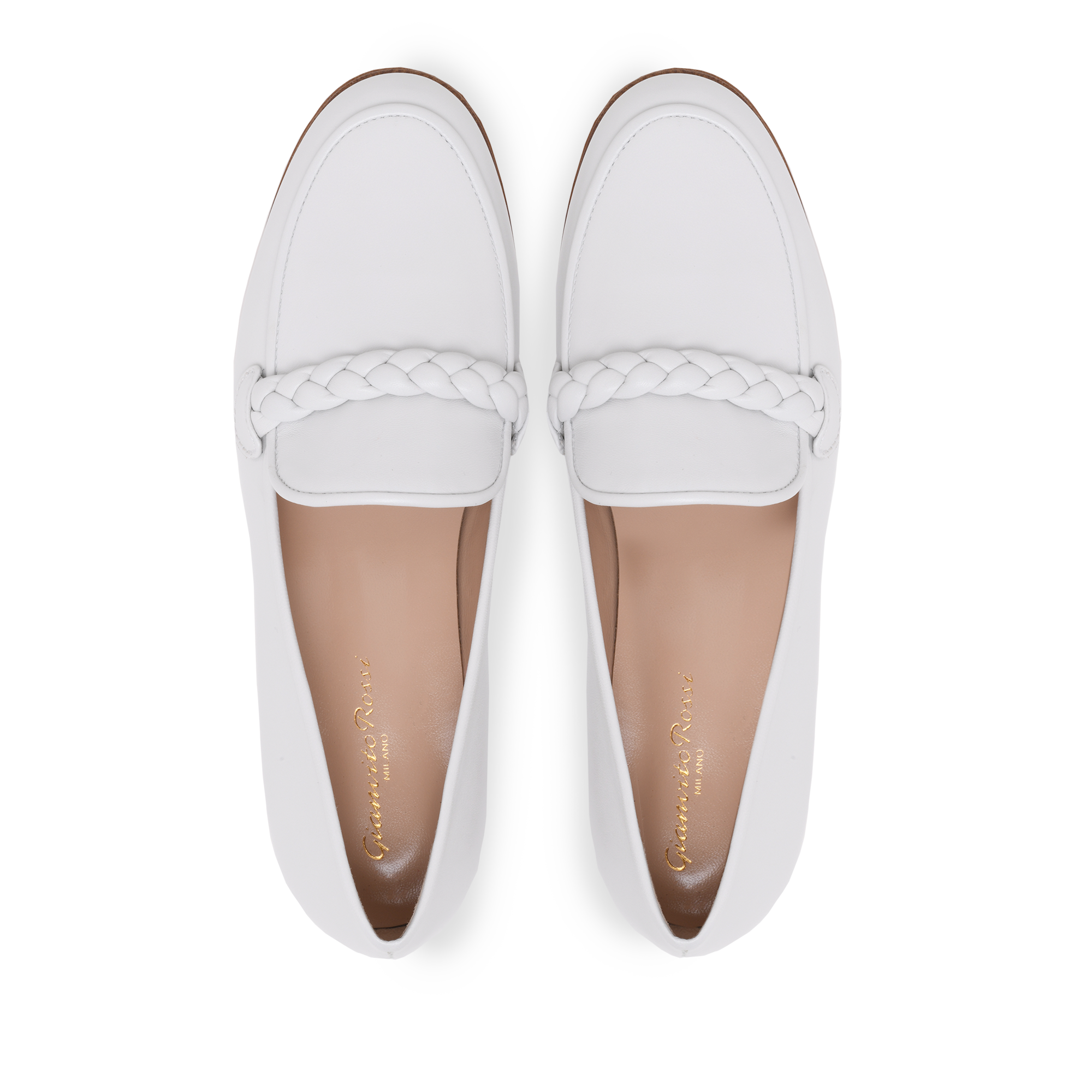 Mocassins Belem en cuir lisse - Blanc