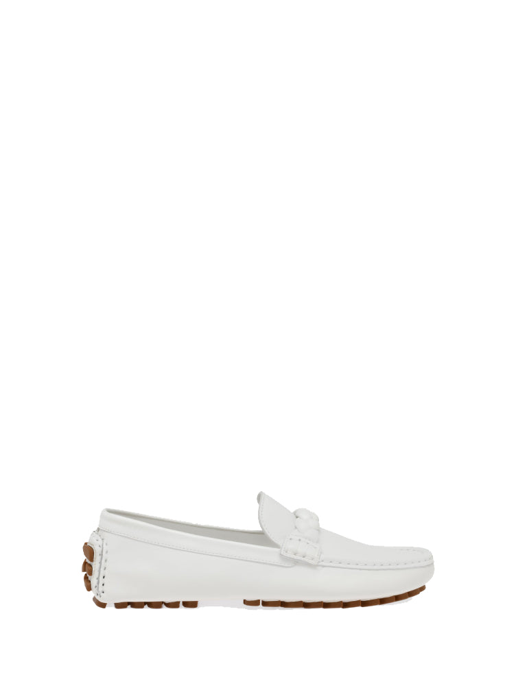 Mocassins Monza en cuir lisse - Blanc