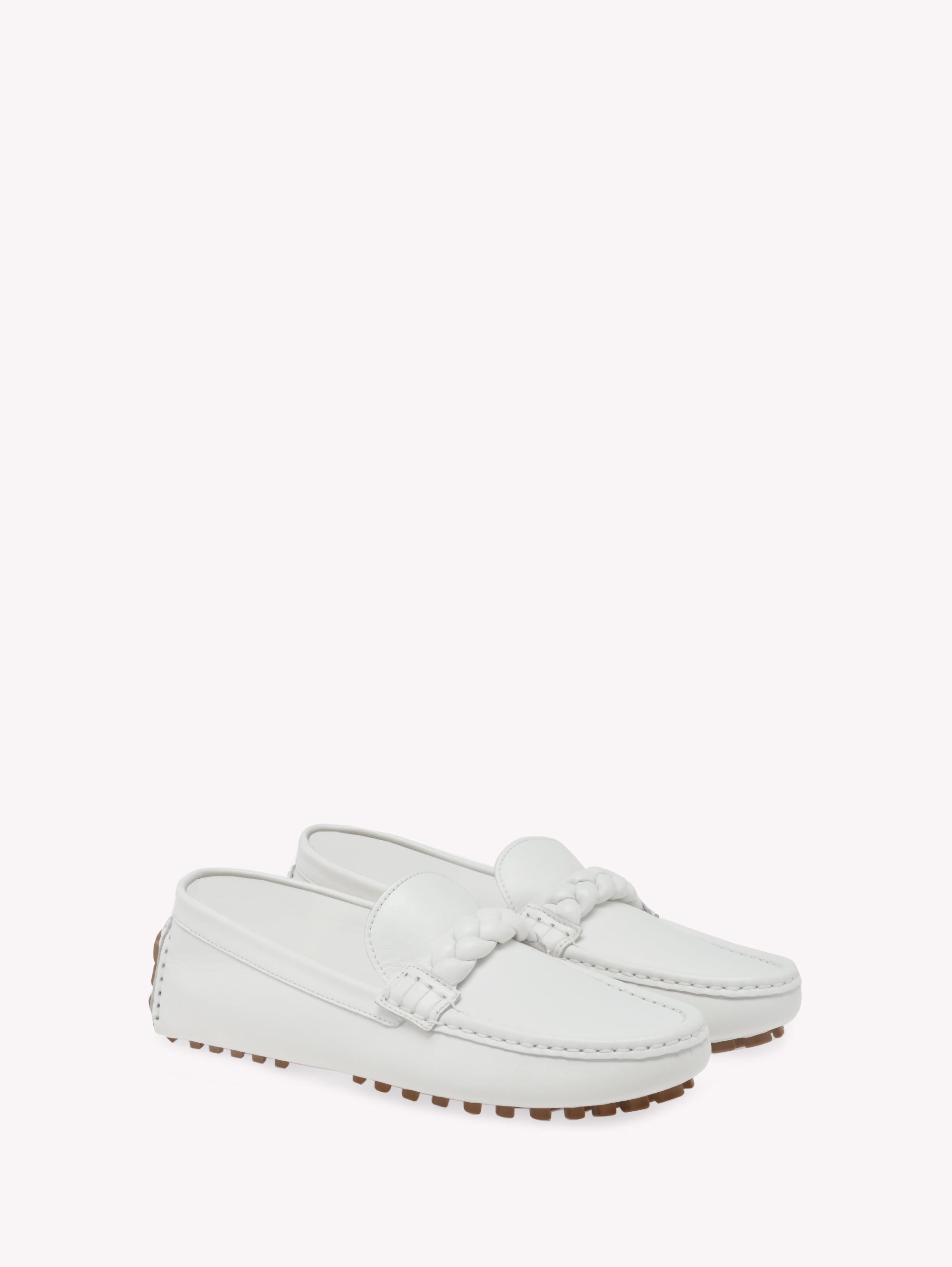 Mocassins Monza en cuir lisse - Blanc