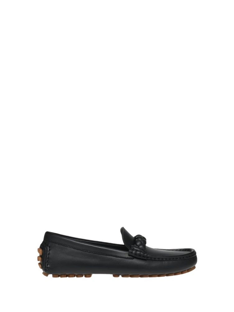 Mocassins Monza en cuir lisse - Noir & Marron