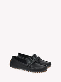 Mocassins Monza en cuir lisse - Noir & Marron