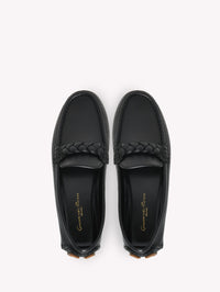 Mocassins Monza en cuir lisse - Noir & Marron