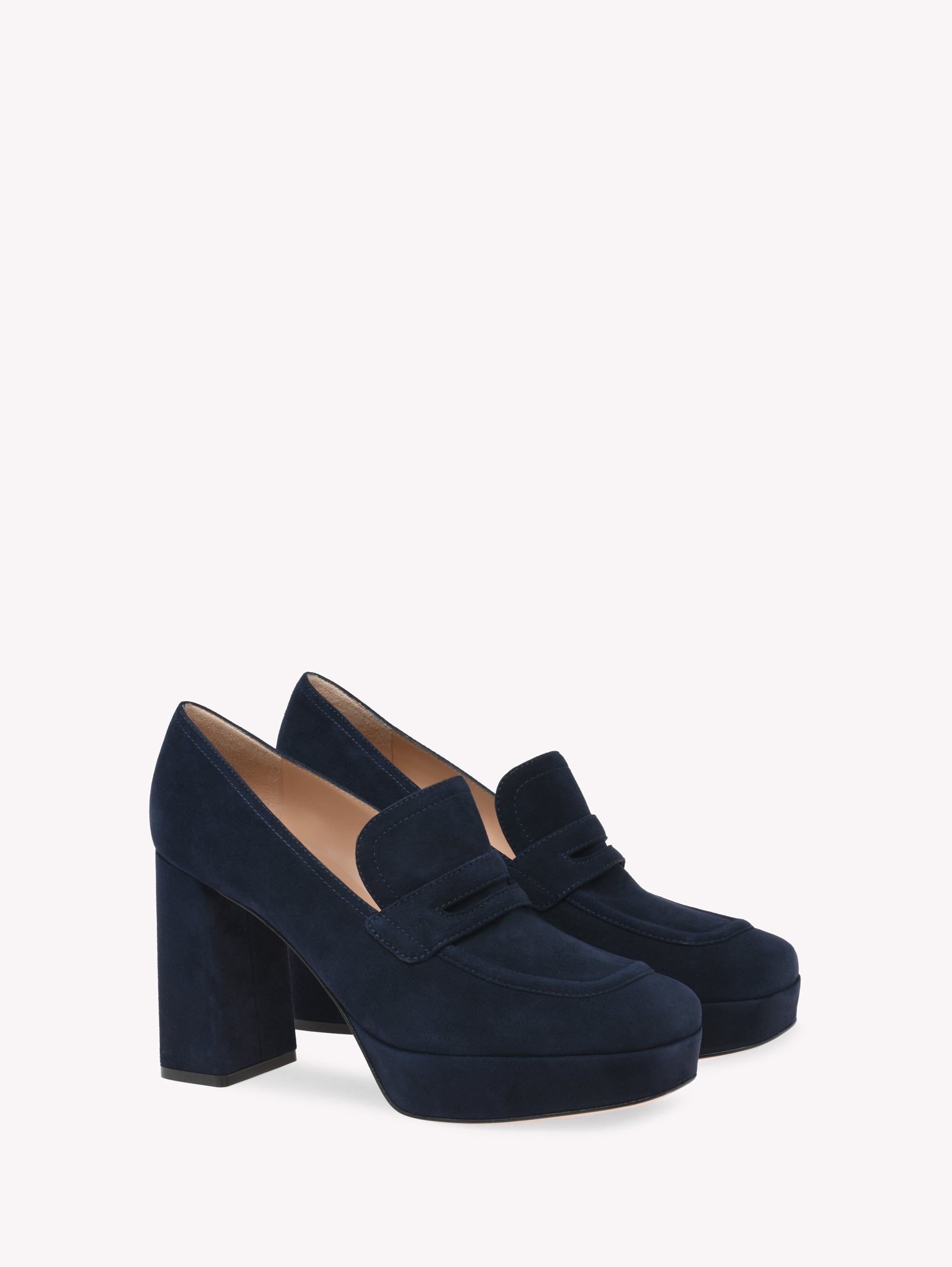 Mocassins Rouen 100 en daim - Bleu