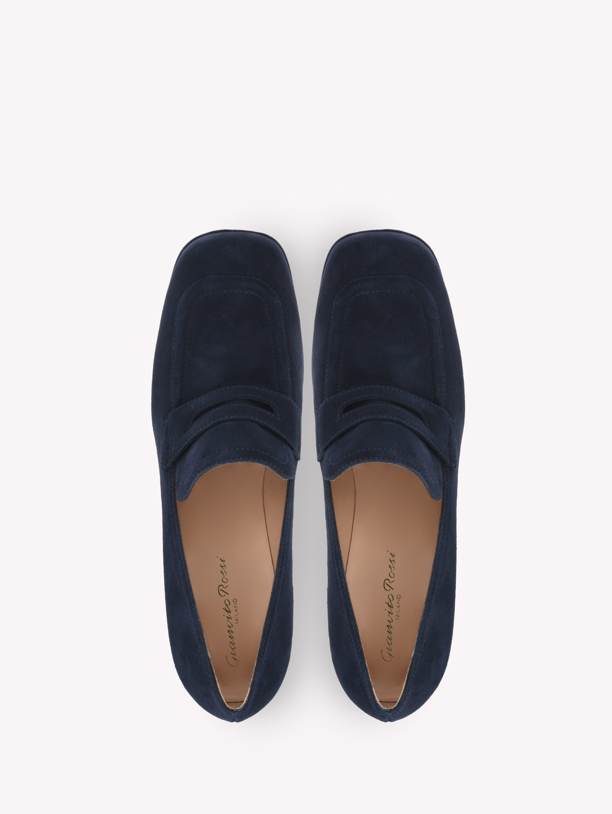 Mocassins Rouen 100 en daim - Bleu