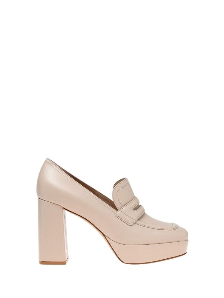 Mocassins Rouen 100 en cuir lisse - Neutre